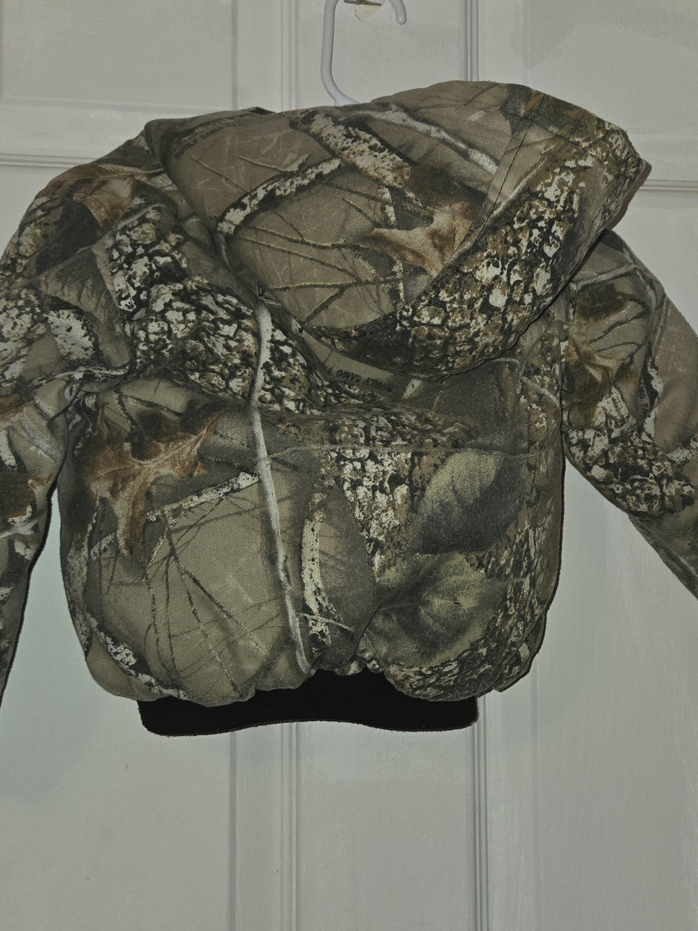 Burly Camo Kids Camo Hooded Puffer Jacket - Green/Tan SZ 2T